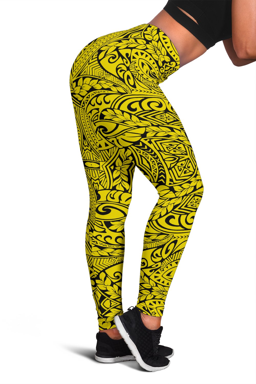 Polynesian Culture Yellow Hawaii Women's Leggings AH Yellow - Polynesian Pride