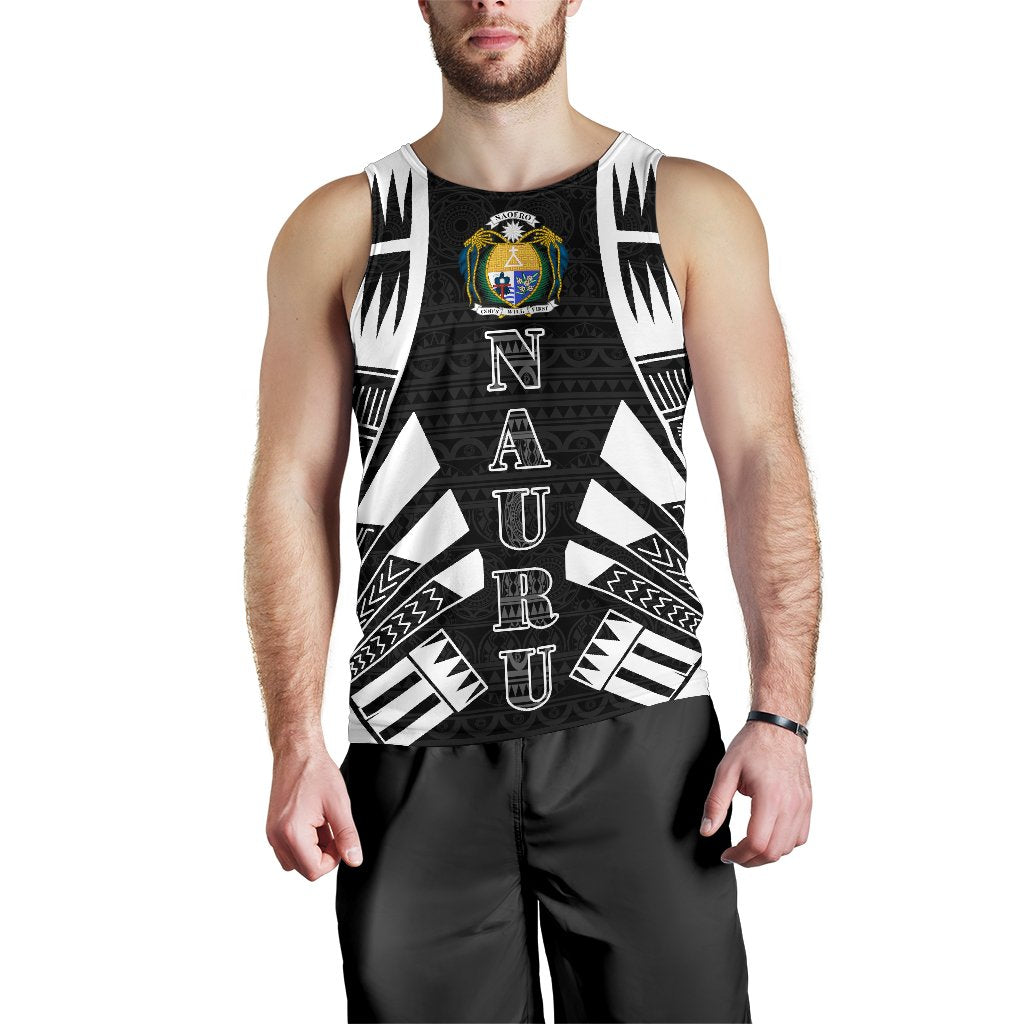 Nauru Men Tank Top - Polynesian Tattoo Black Black - Polynesian Pride
