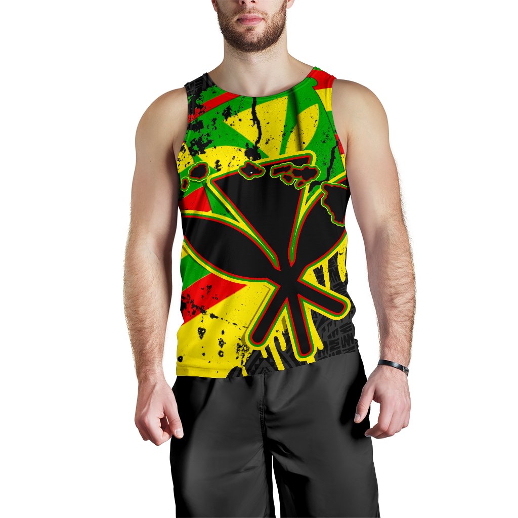 Hawaii Kanaka Maoli Flag Men's Tank Top My Blood - Polynesian Pride