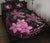 Hawaii Polynesian Turtle Plumeria Quilt Bed Set - Pog Style Pink - Polynesian Pride