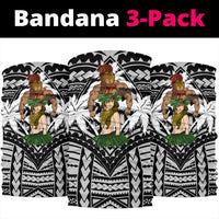 Polynesian Warrior Hula Girl Kanaka Hawaii Anchor Bandana 3 - Pack - AH - White - Polynesian Pride