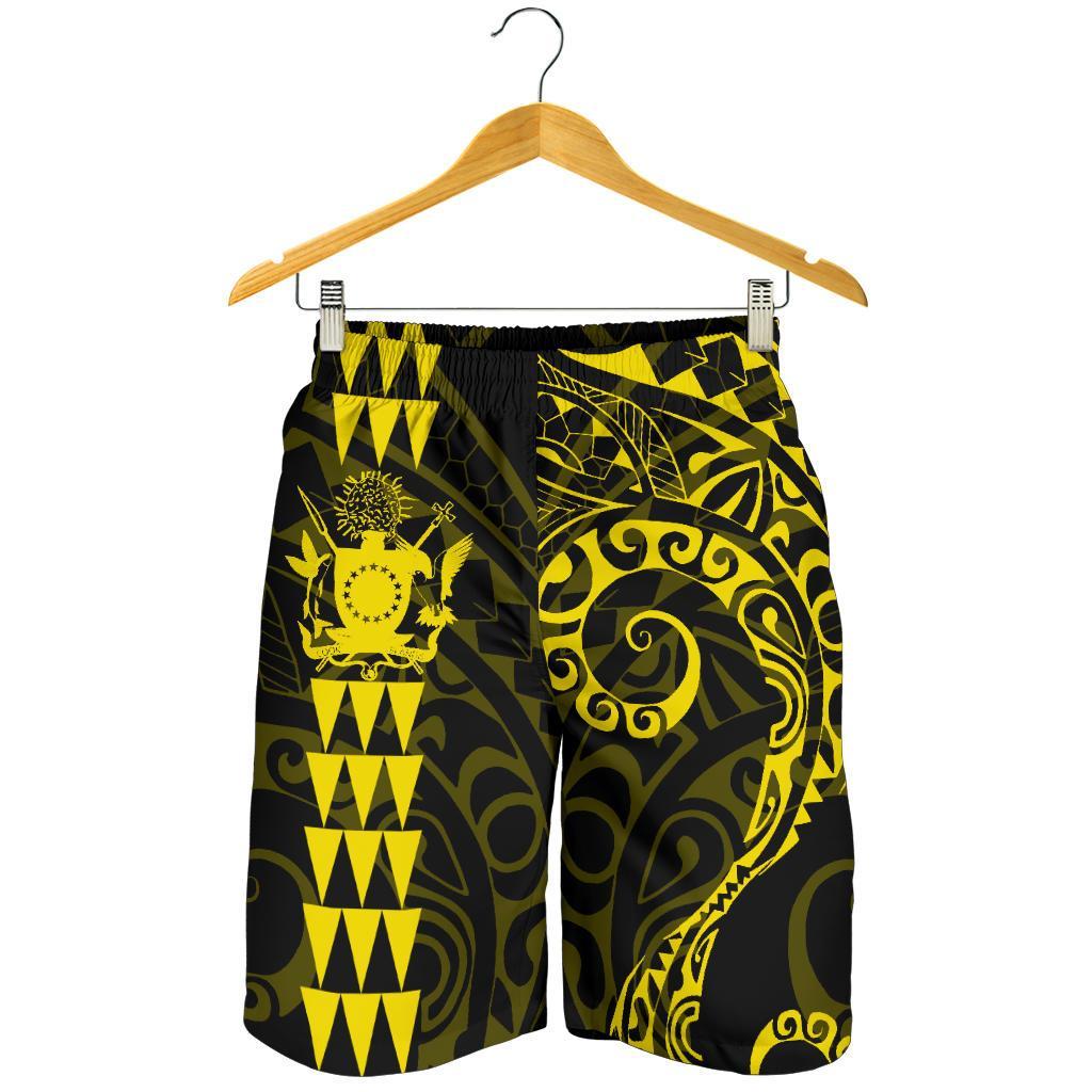 Cook Islands Polynesian Men'S Shorts 05 Yellow - Polynesian Pride