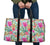 Hawaii Watercolor Vintage Floral Tropical Bird of Paradise Hawaii Travel Bag Travel Bag One size Black - Polynesian Pride