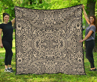 Polynesian Premium Quilt Royal White - Polynesian Pride