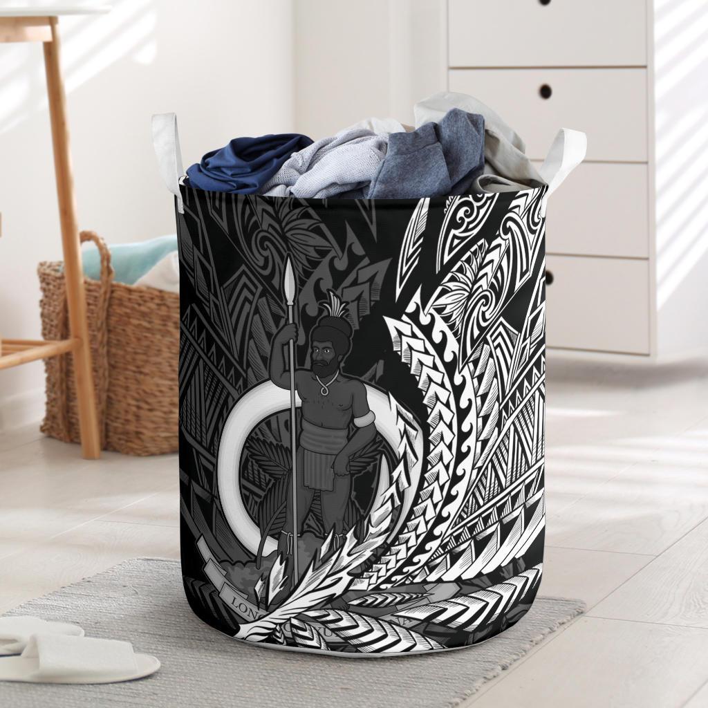 Vanuatu Laundry Basket - Wings Style Laundry Basket - Vanuatu One Size Black - Polynesian Pride