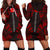 Wallis And Futuna Hoodie Dress - Polynesian Tattoo Red Red - Polynesian Pride