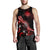 Marshall Islands Men Tank Top - Turtle With Blooming Hibiscus Red - Polynesian Pride