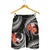 Pohnpei Micronesian Men Shorts - Black Plumeria - Polynesian Pride