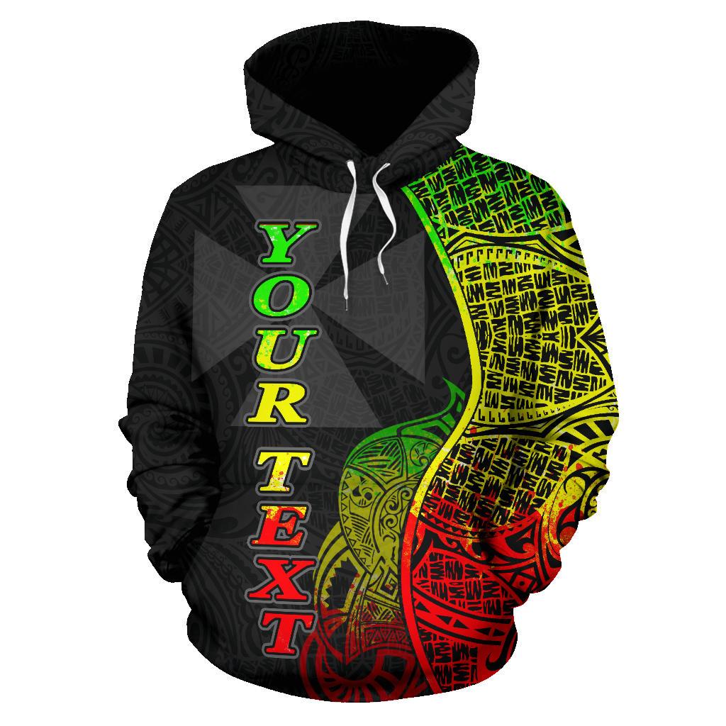 Wallis nd Futuna Polynesian Custom Hoodie Coconut Reggae - Polynesian Pride