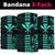 Hawaii Kanaka Kakau Polynesia Bandana 3 - Pack - Turquoise - Polynesian Pride