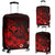 Polynesian Hawaii Kanaka Maoli Luggage Cover - Humpback Whale with Hibiscus (Red) - Polynesian Pride