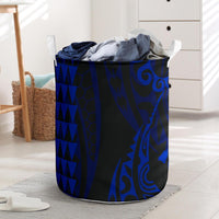 Hawaii Kakau Blue Polynesian Laundry Basket AH Laundry Basket - 1 One Size Blue - Polynesian Pride