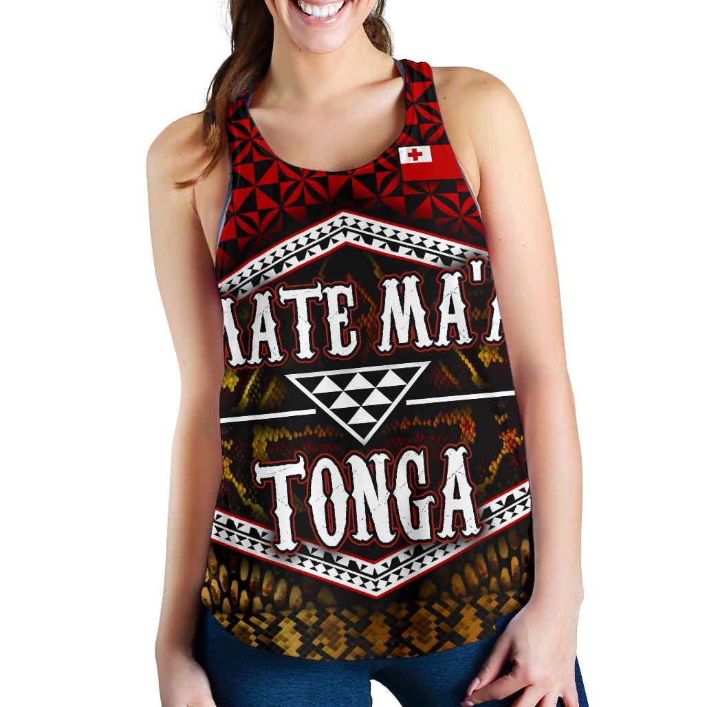 Mate Ma'a Tonga Women's Racerback Tank - Polynesian Pride