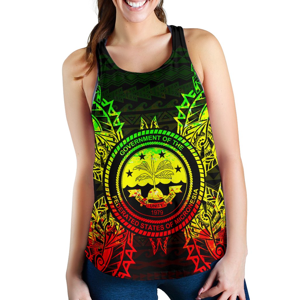Federated States Of Micronesian Polynesian Women Tank Top Map Reggae Reggae - Polynesian Pride