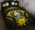 Nauru Polynesian Quilt Bed Set Hibiscus Yellow Black - Polynesian Pride