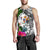 Niue Men's Tank Top White - Turtle Plumeria Banana Leaf - Polynesian Pride