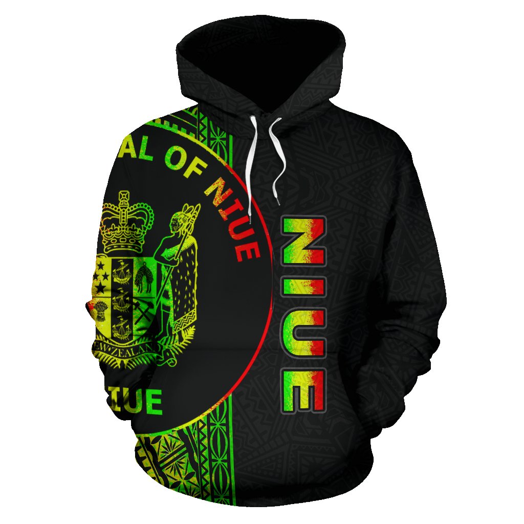 Niue Polynesian Hoodie Line Reggae - Polynesian Pride