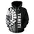 Tahiti (French Polynesia) Polynesian Zip up Hoodie White Line - Polynesian Pride