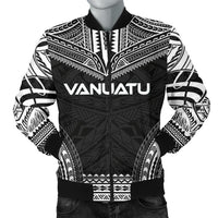 Vanuatu Polynesian Chief Men's Bomber Jacket - Black Version Black - Polynesian Pride
