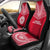 French Polynesian Car Seat Cover - French Polynesian Coat Of Arms Polynesian Chief Tattoo Red Version Universal Fit Red - Polynesian Pride