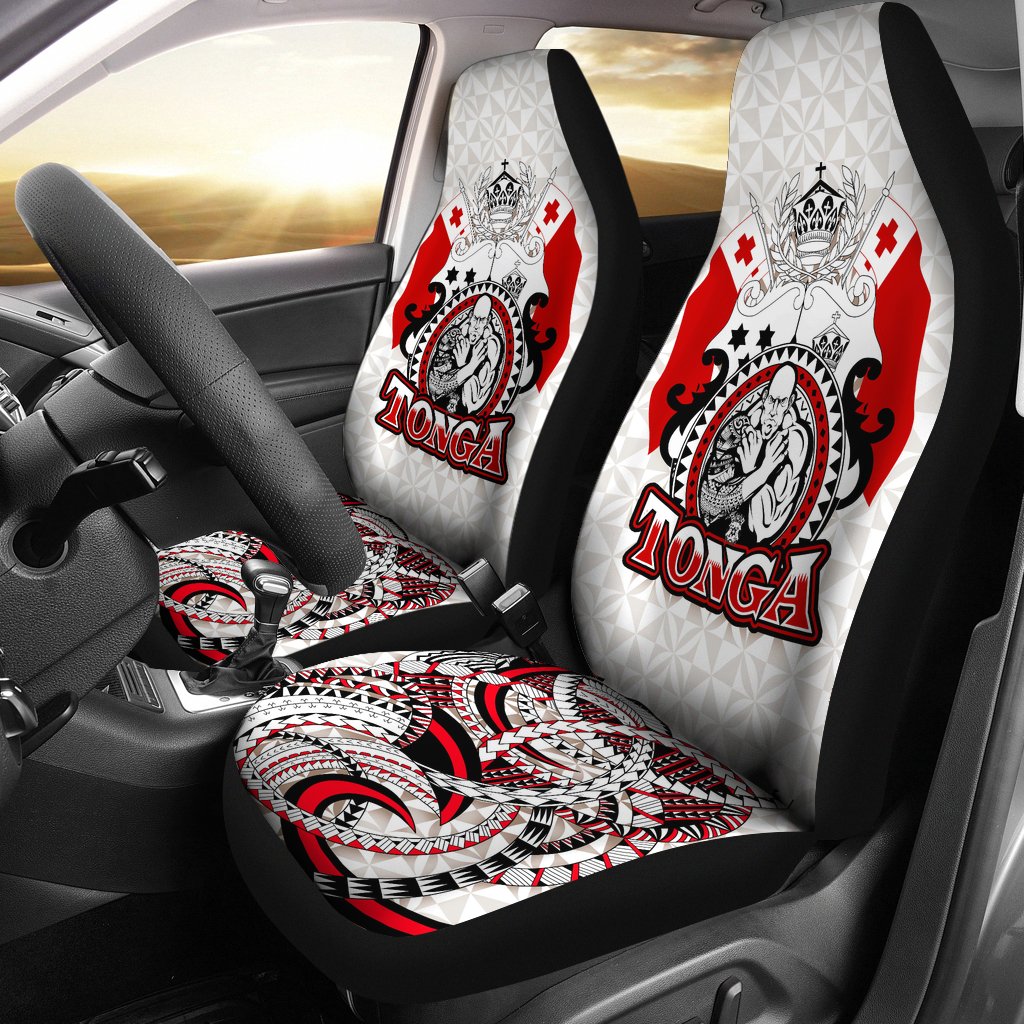 Tonga Polynesian Car Seat Covers - Tonga Power Universal Fit RED - Polynesian Pride