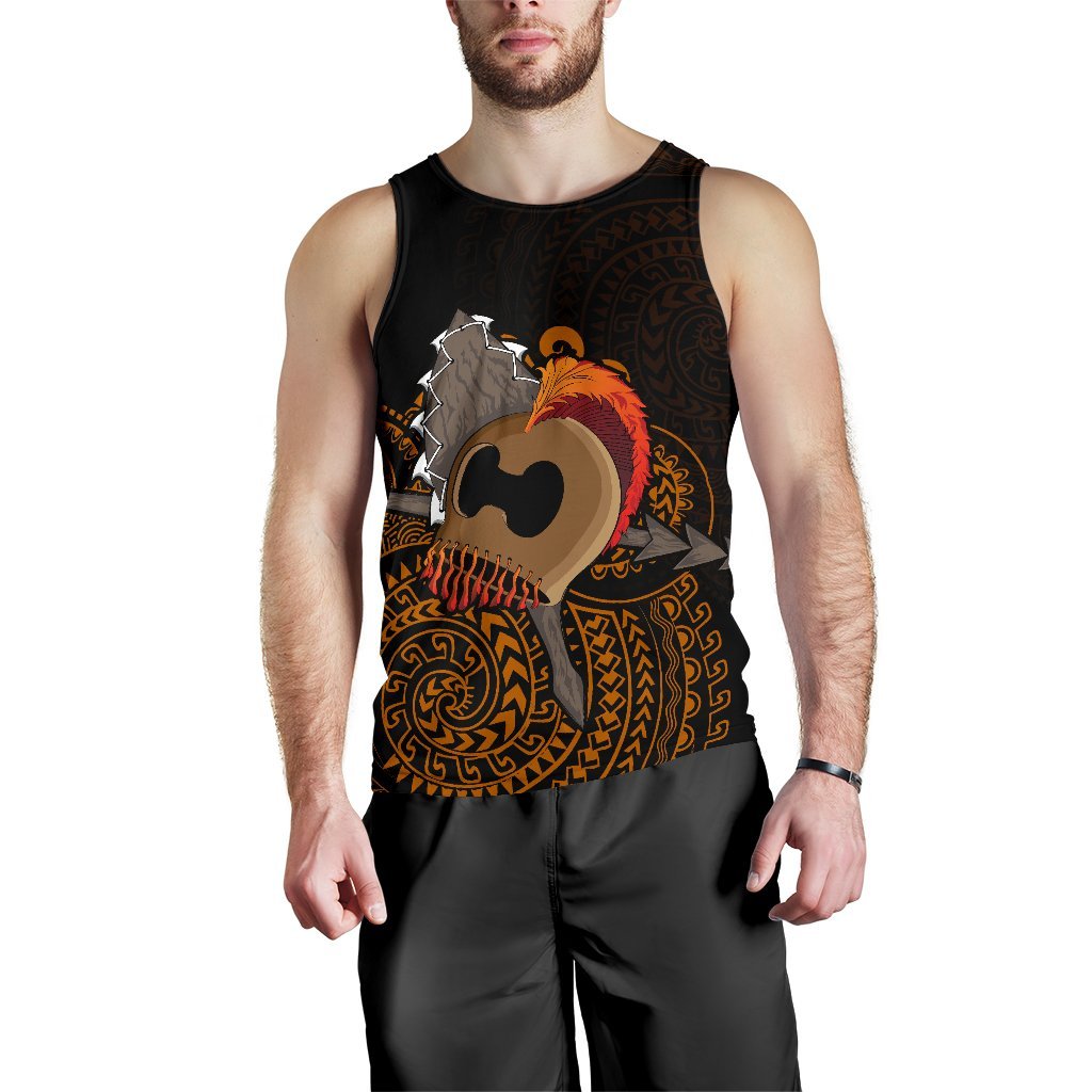 Hawaiian Warrior Helmet Polynesian Kanaka Men's Tank Top - Polynesian Pride
