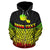 Tahiti Polynesian Custom Zip up Hoodie Reggae Pride Map and Seal - Polynesian Pride