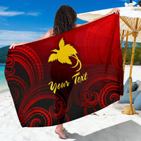 Papua New Guinea Custom Personalised Sarong - Raggiana Bird of Paradise Polynesian Patterns One Style One Size Red - Polynesian Pride