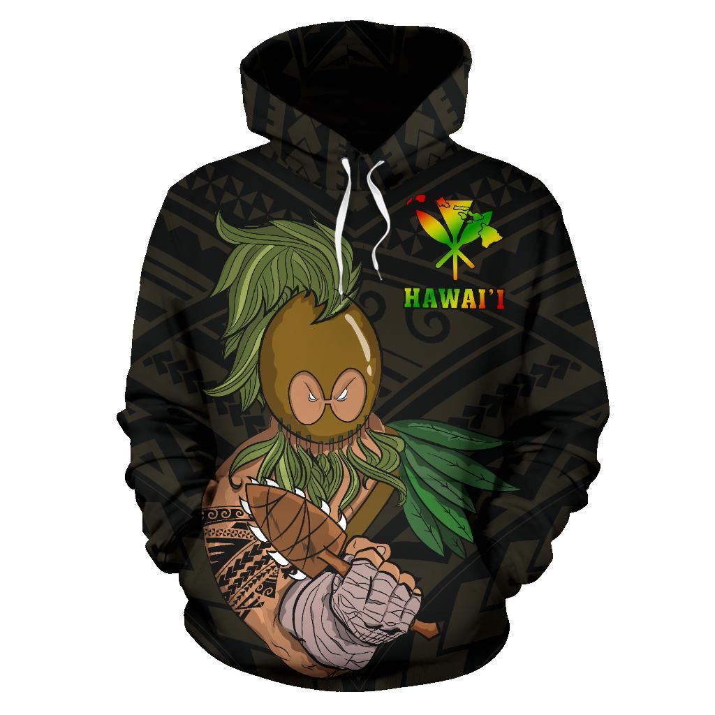 Hawaii Polynesian Map Kanaka Warrior Hoodie - Polynesian Pride