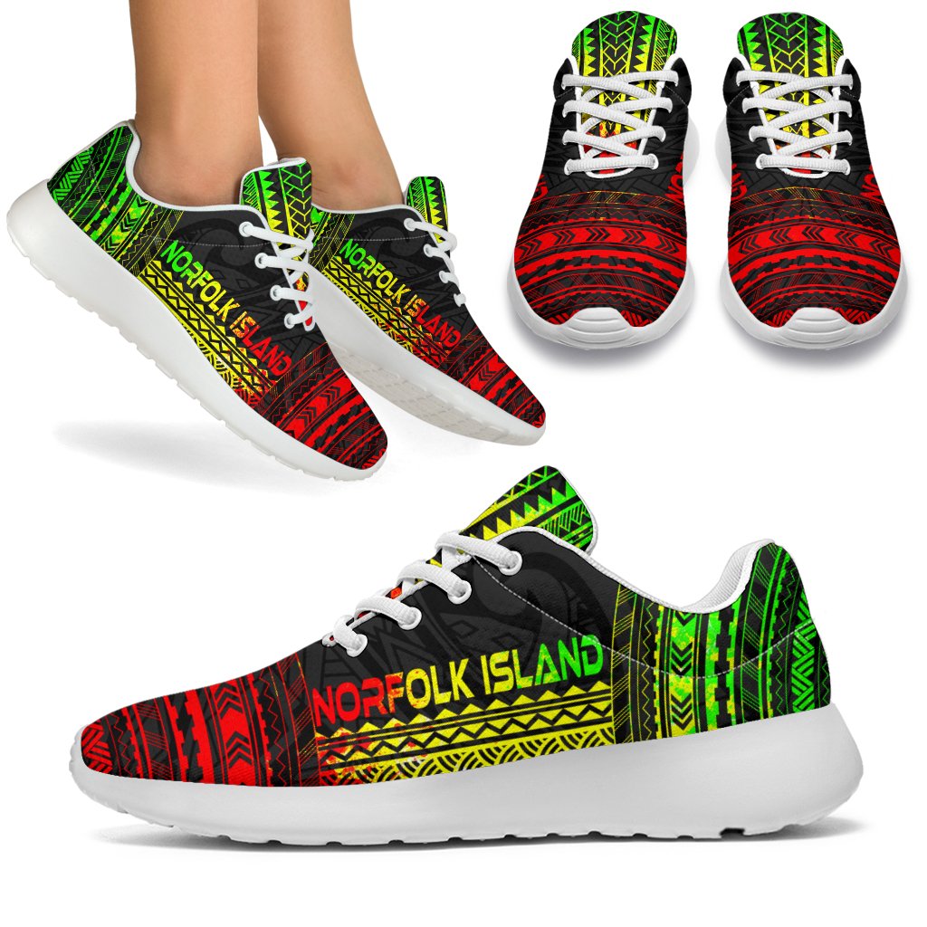 Norfolk Island Sporty Sneakers - Polynesian Chief Reggae Version White - Polynesian Pride