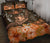 Hawaii Polynesian Turtle Waves Hibiscus Quilt Bed Set - Erik Style - AH - Orange - Polynesian Pride