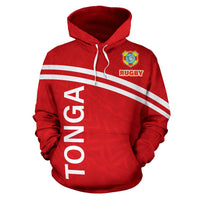 Tonga All Over Hoodie Polynesian Rugby Style - Polynesian Pride