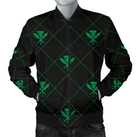 Kanaka Maoli Men's Bomber Jacket Regal AH Men's Bomber Jacket Green - Polynesian Pride