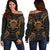 Tuvalu Polynesian Shoulder Sweater Map Gold Gold - Polynesian Pride