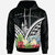 New Caleronia Hoodie New Caleronia Coat of Arms & Polynesian Tropical Flowers White Unisex White - Polynesian Pride