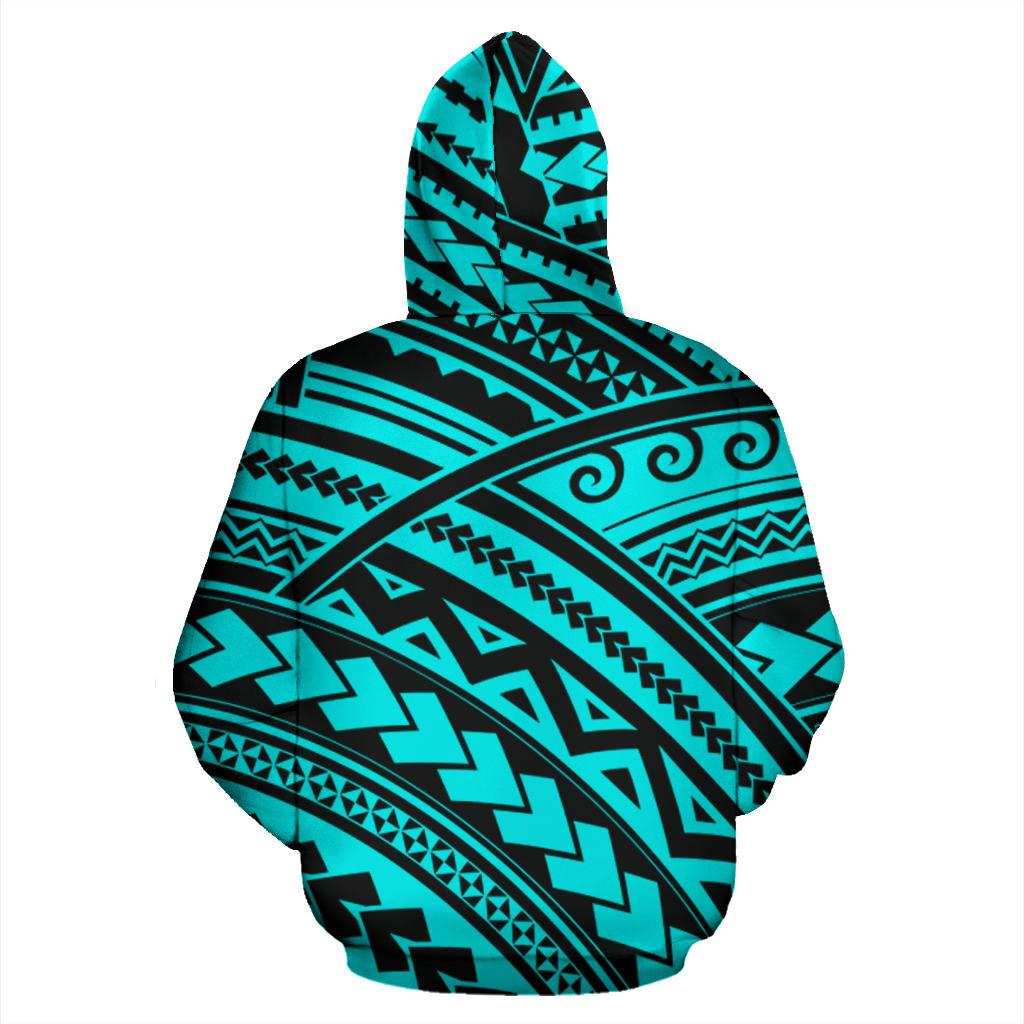Polynesian Tribal All Over Zip up Hoodie - Polynesian Pride