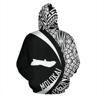 Molokai Kanaka Maoli Polynesian Zip up Hoodie Circle Style - Polynesian Pride