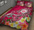 Hawaii Polynesian Quilt Bed Set - Hawaii Seal With Turtle Plumeria (Pink) - Polynesian Pride