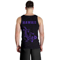 Hawaii Kakau Polynesian Hammerhead Shark Map Men's Tank Top - Purple - Polynesian Pride