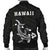 Hawaii Kakau Polynesian Hammerhead Shark Men's Bomber Jacket - White - Polynesian Pride