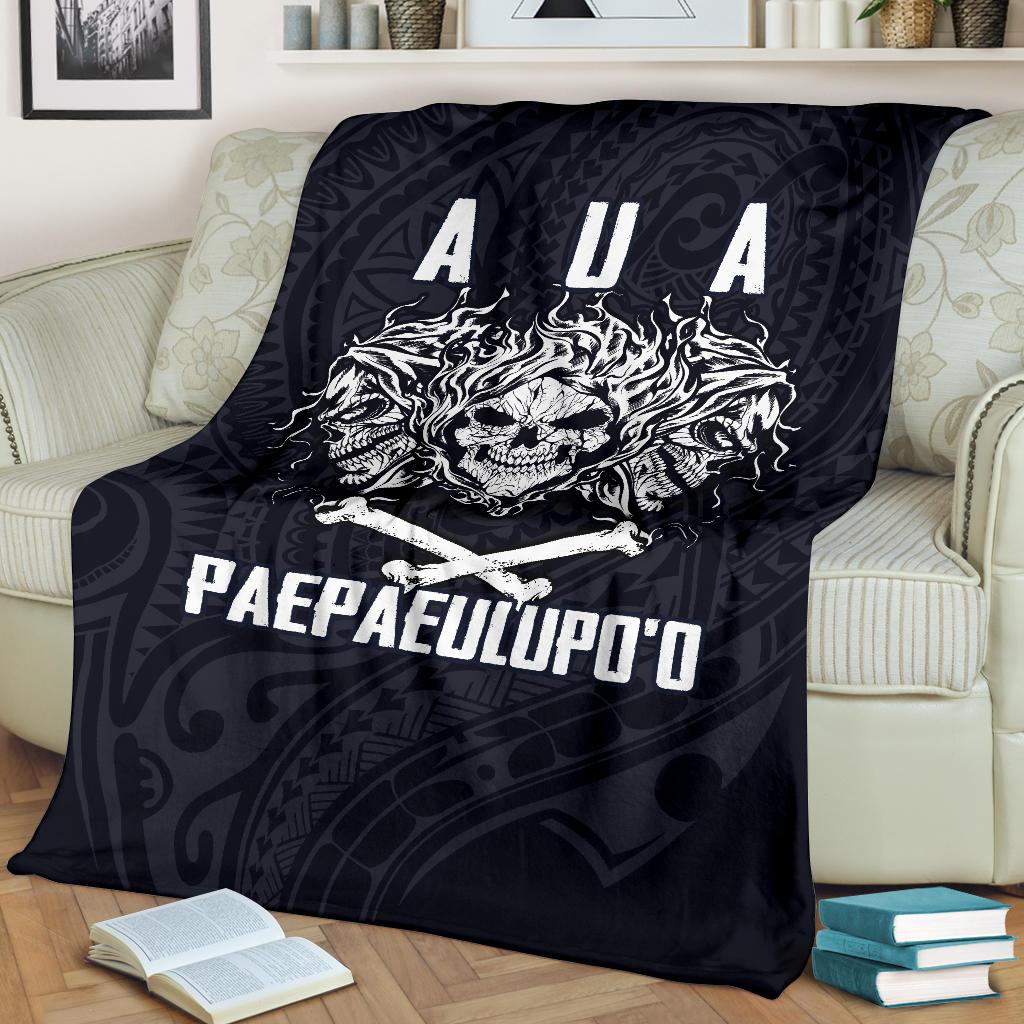 American Samoa Polynesian Premium Blanket - Aua Paepaeulupo'o White - Polynesian Pride