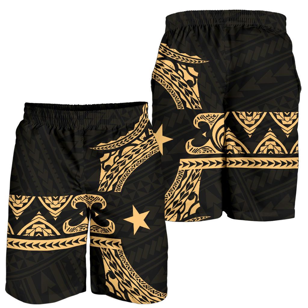 Federated States Of Micronesia Polynesian All Over Print Men's Short - Gold Version - Polynesian Pride