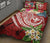 Polynesian Hawaii Kanaka Maoli Quilt Bed Set - Summer Plumeria (Red) - Polynesian Pride