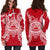 American Samoa Polynesian Hoodie Dress Map Red White - Polynesian Pride