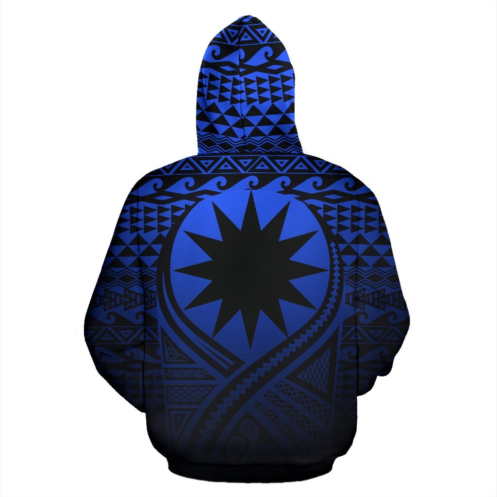 Nauru All Over Hoodie Lift up Blue - Polynesian Pride