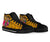 Hawaii High Top Shoes - Kanaka Maoli With Hibiscus On Polynesian Patterns (YELLOW) - Polynesian Pride