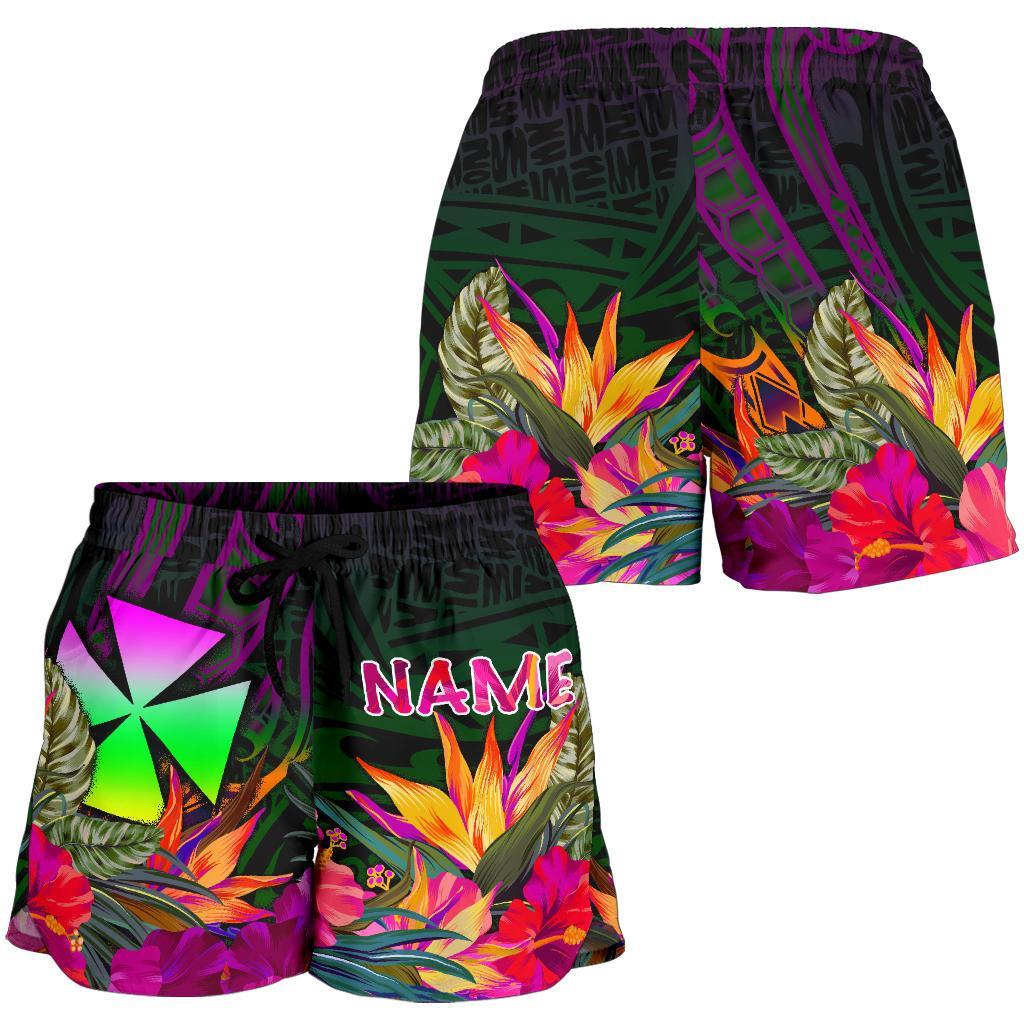 Wallis and Futuna Personalised Women's Shorts - Summer Hibiscus - Polynesian Pride