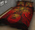 American Samoa Polynesian Quilt Bed Set - Amerian Samoa Seal & Red Turtle Manta Ray - Polynesian Pride