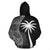 American Samoa Polynesian Custom Zip up Hoodie Coconut Black - Polynesian Pride