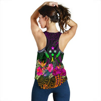 Kosrae Women's Racerback Tank - Summer Hibiscus - Polynesian Pride